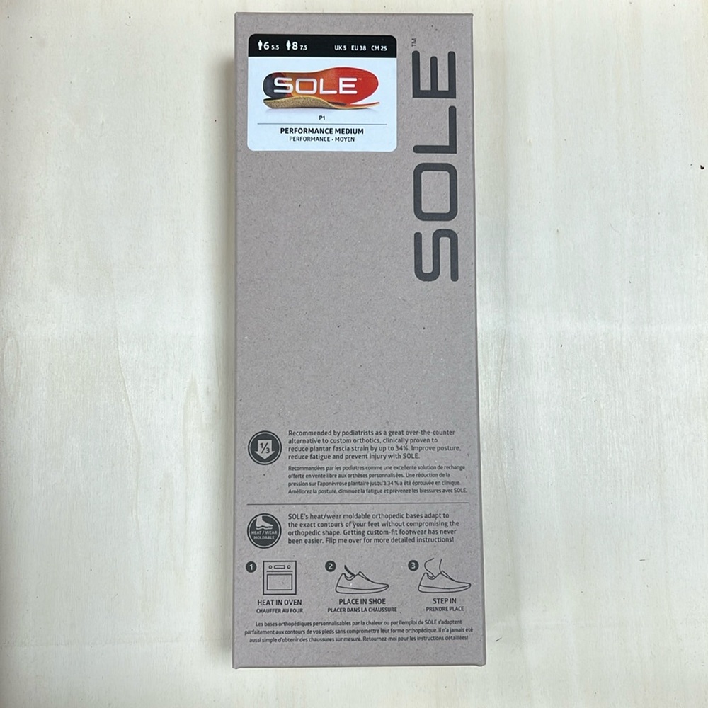 SOLE Performance Medium Footbeds - Men's 6/ Women's 8